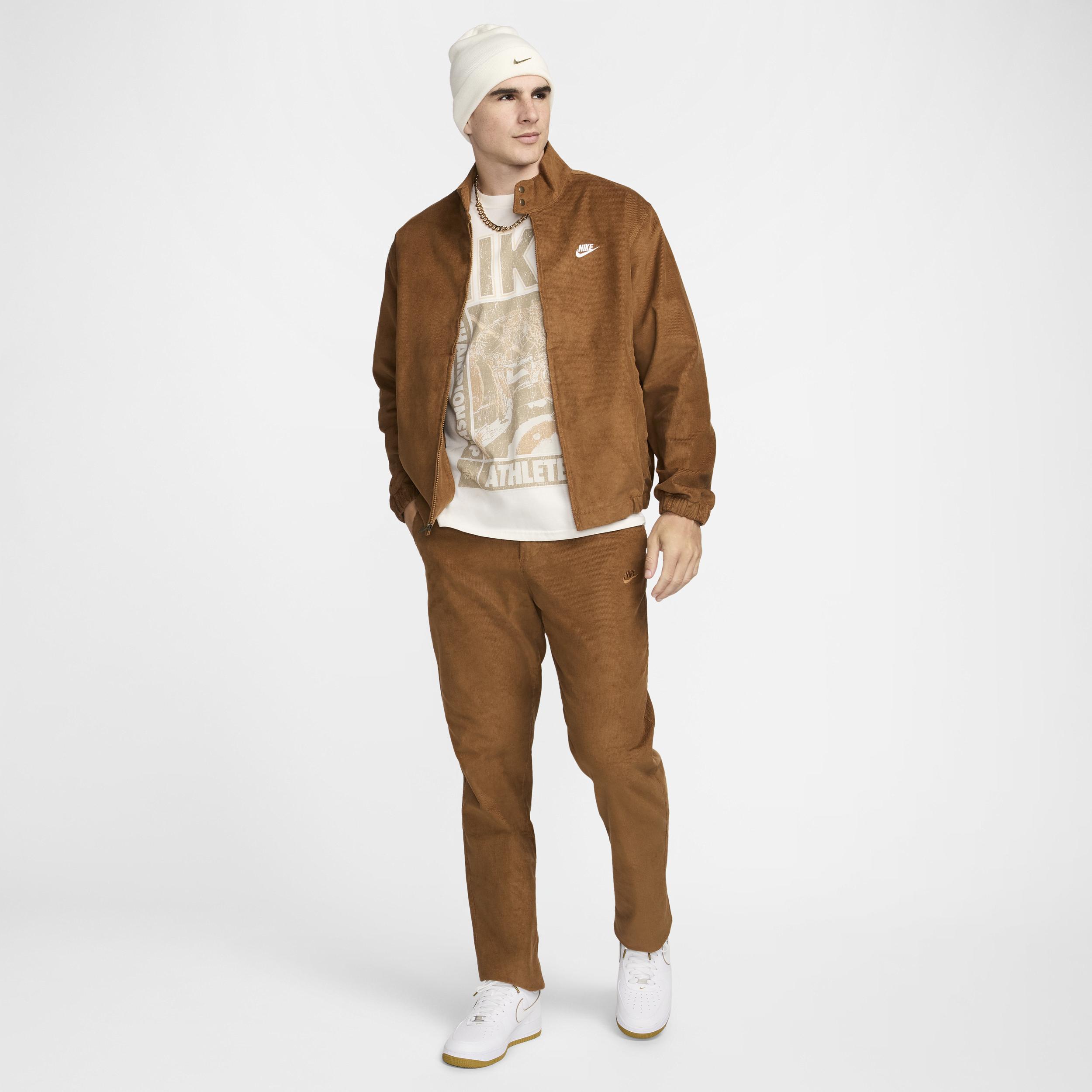 Nike Mens Nike Club Harrington Corduroy Jacket - Mens Light British Tan/White Product Image