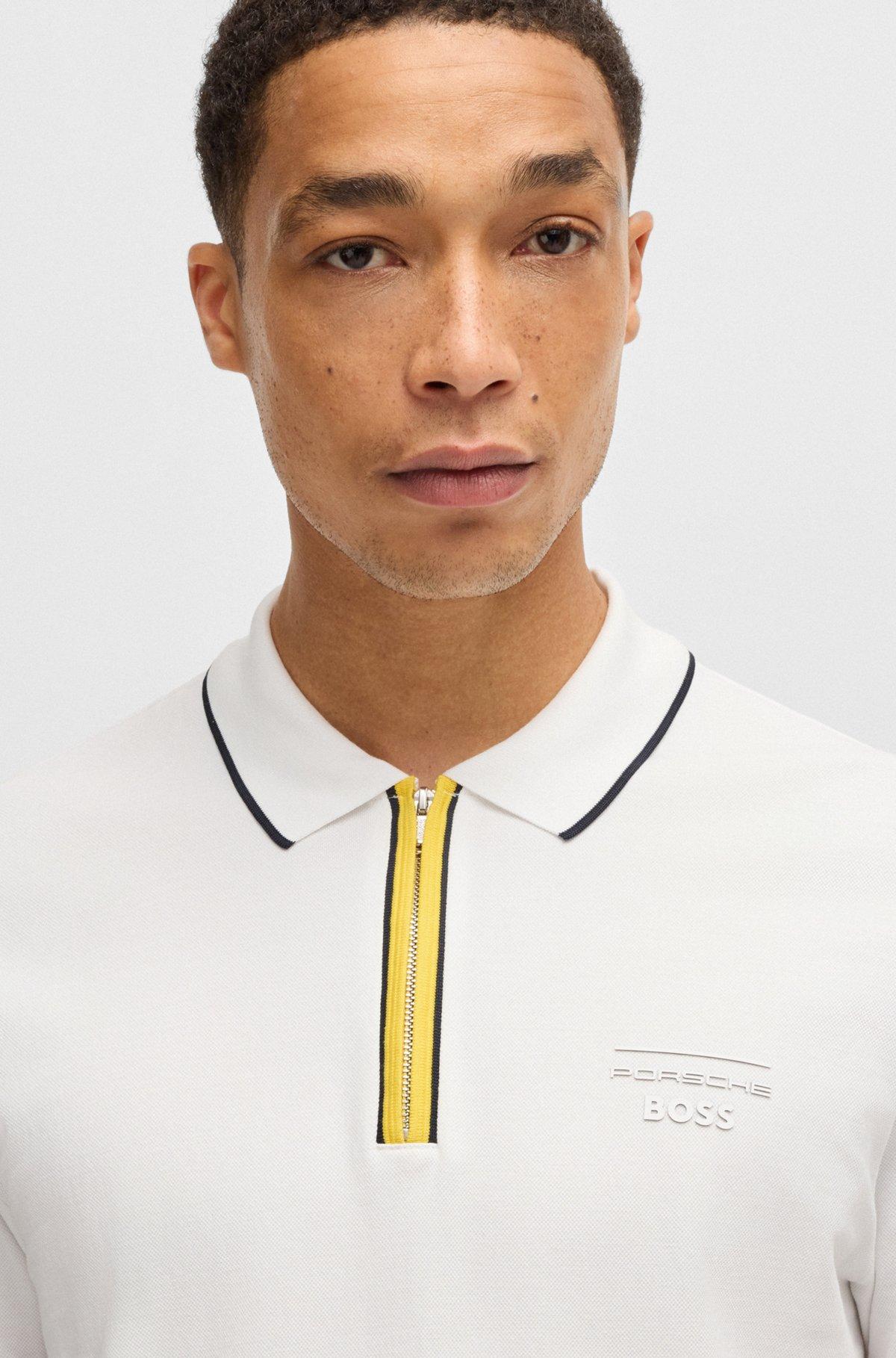 Porsche x BOSS stretch-cotton polo shirt Product Image