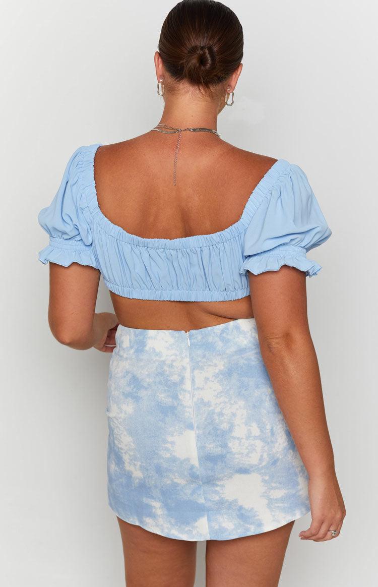 Alannah Crop Top Pastel Blue Baby Product Image