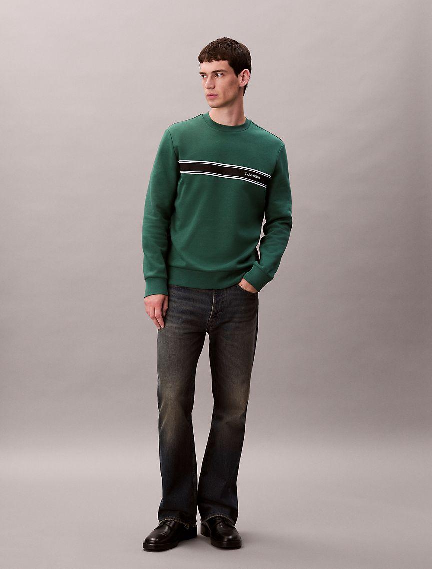 Fleece Stripe Classic Sweatshirt Product Image