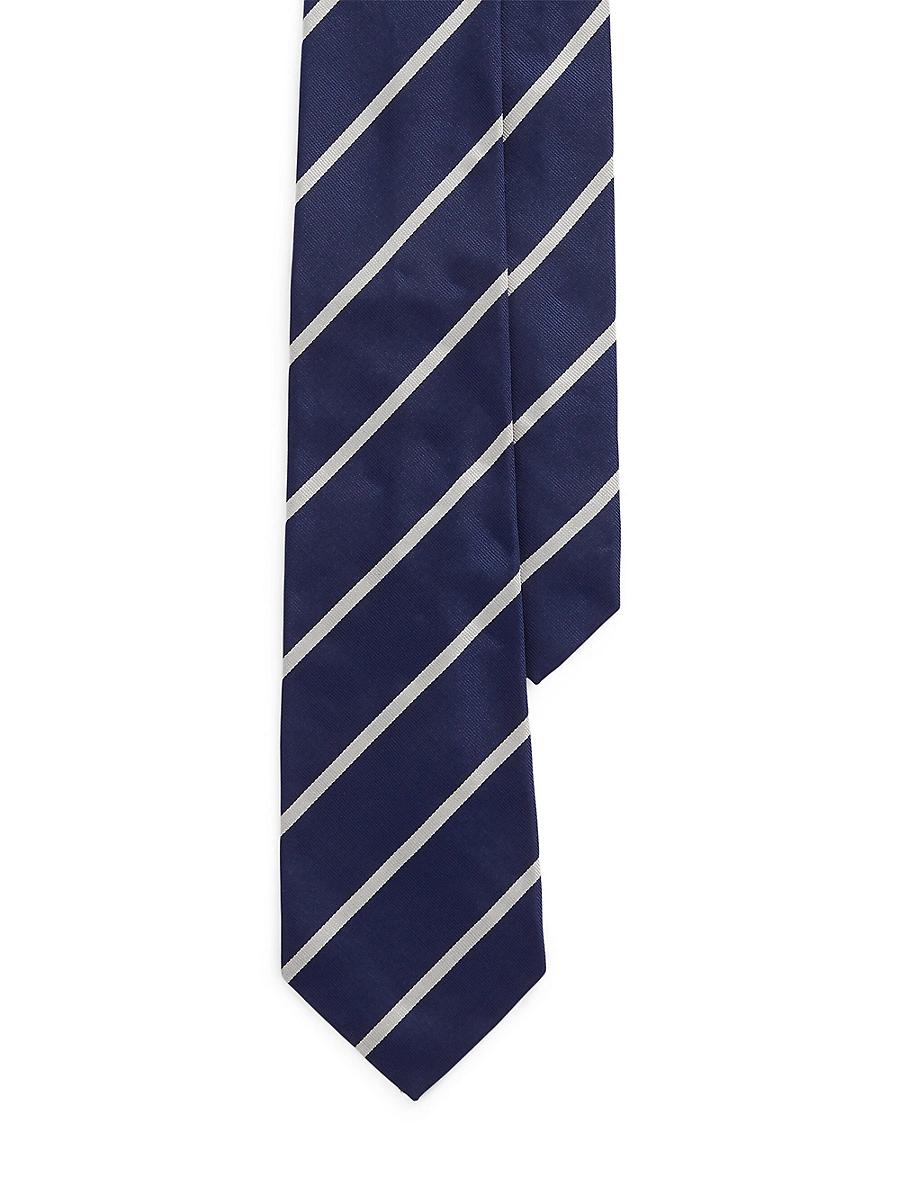 Mens Striped Silk Tie Product Image