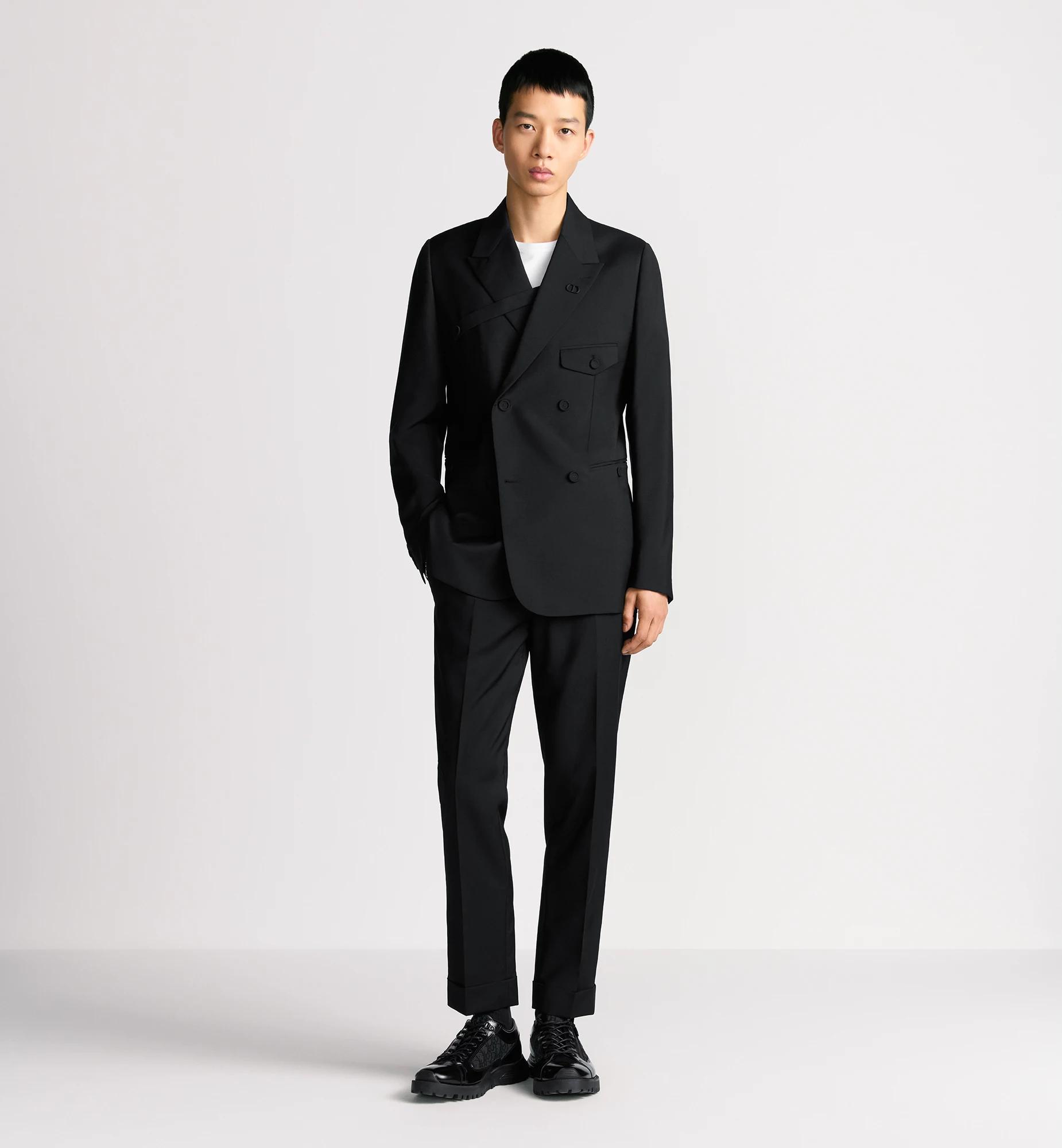 Double-Breasted Jacket with Buttoned Strap Product Image