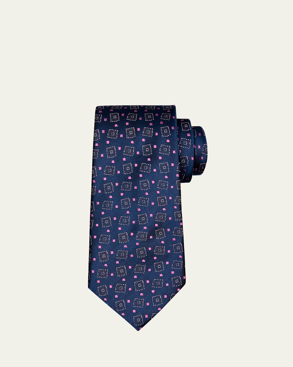 Mens Diamond-Woven Silk Tie Product Image