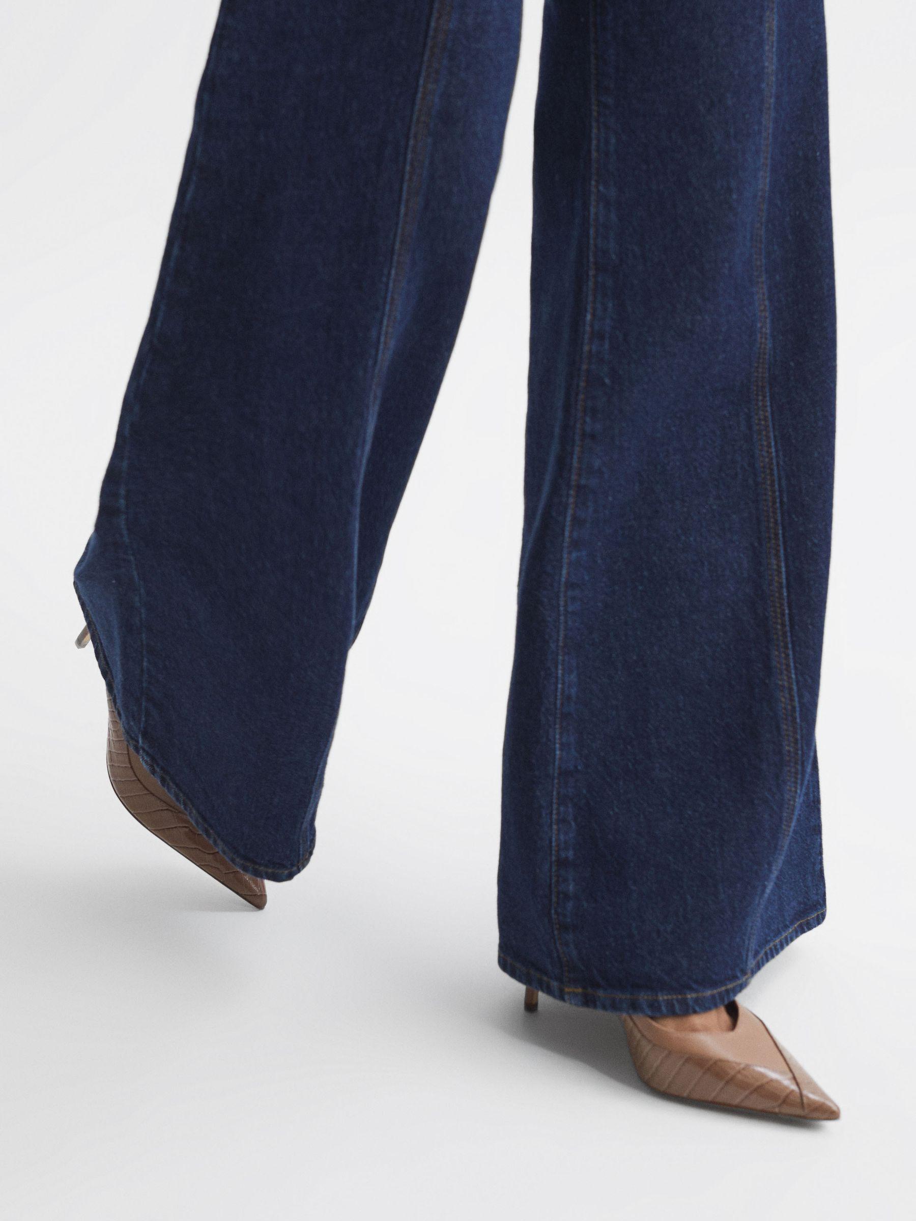 Leather Contrast Court Shoes in Taupe Product Image