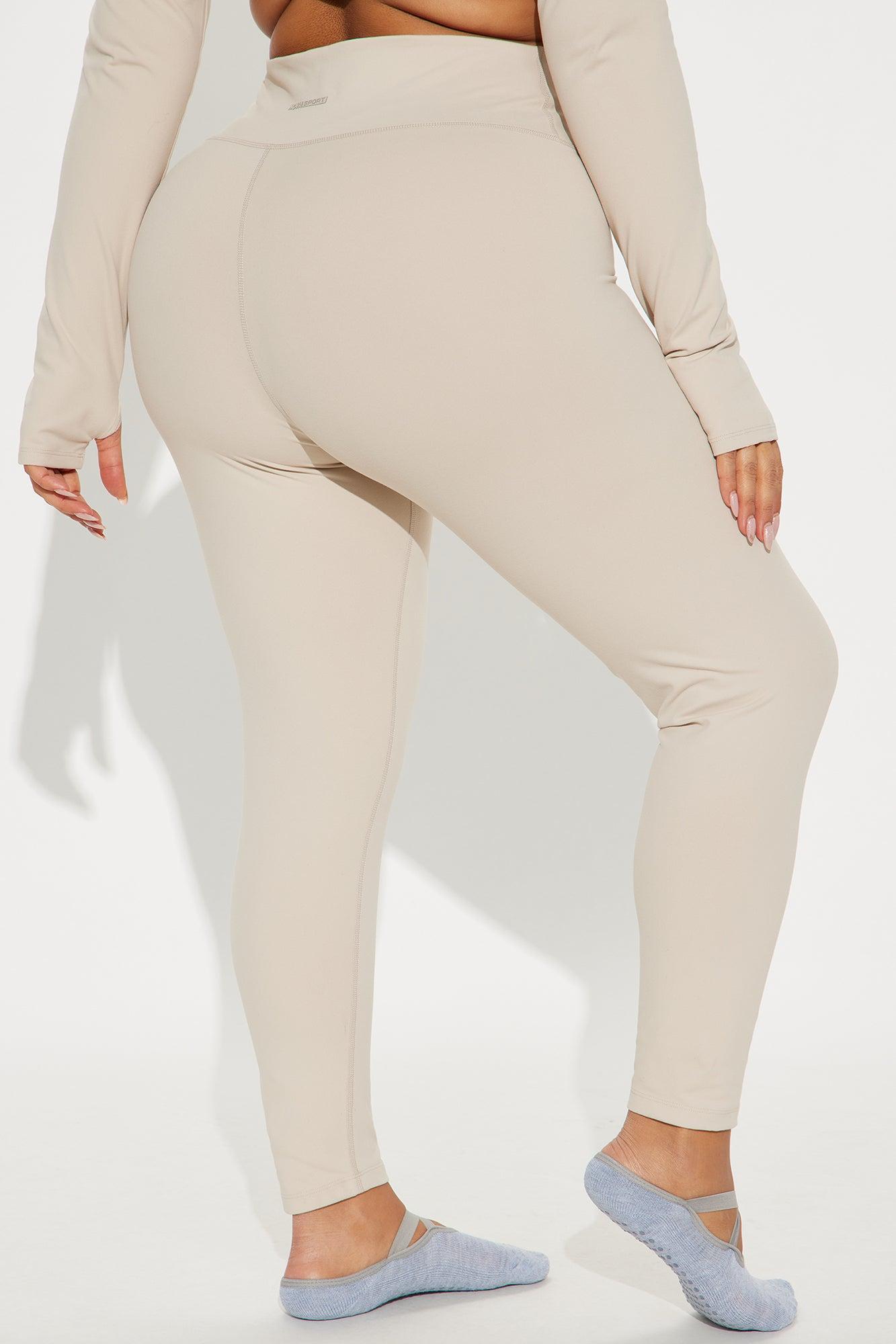 Flex Appeal 7/8 Super Soft Active Legging - Light Taupe Product Image
