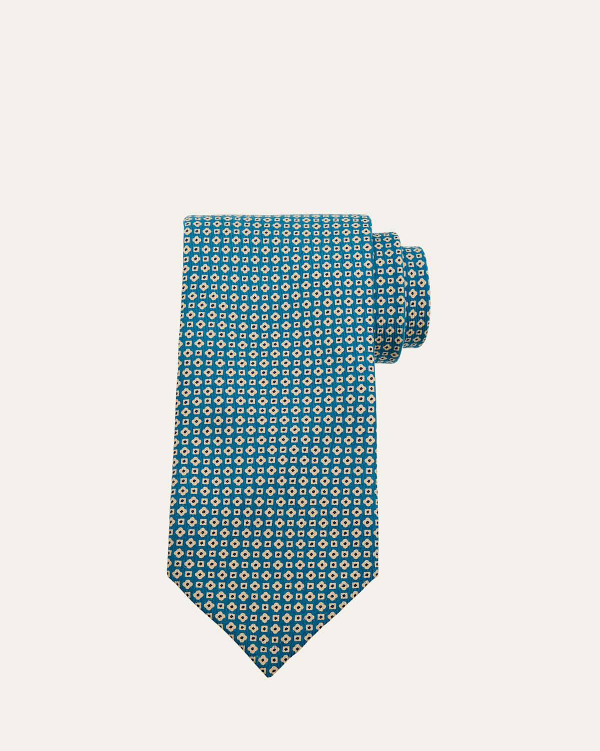 Mens Chevron Silk Tie Product Image