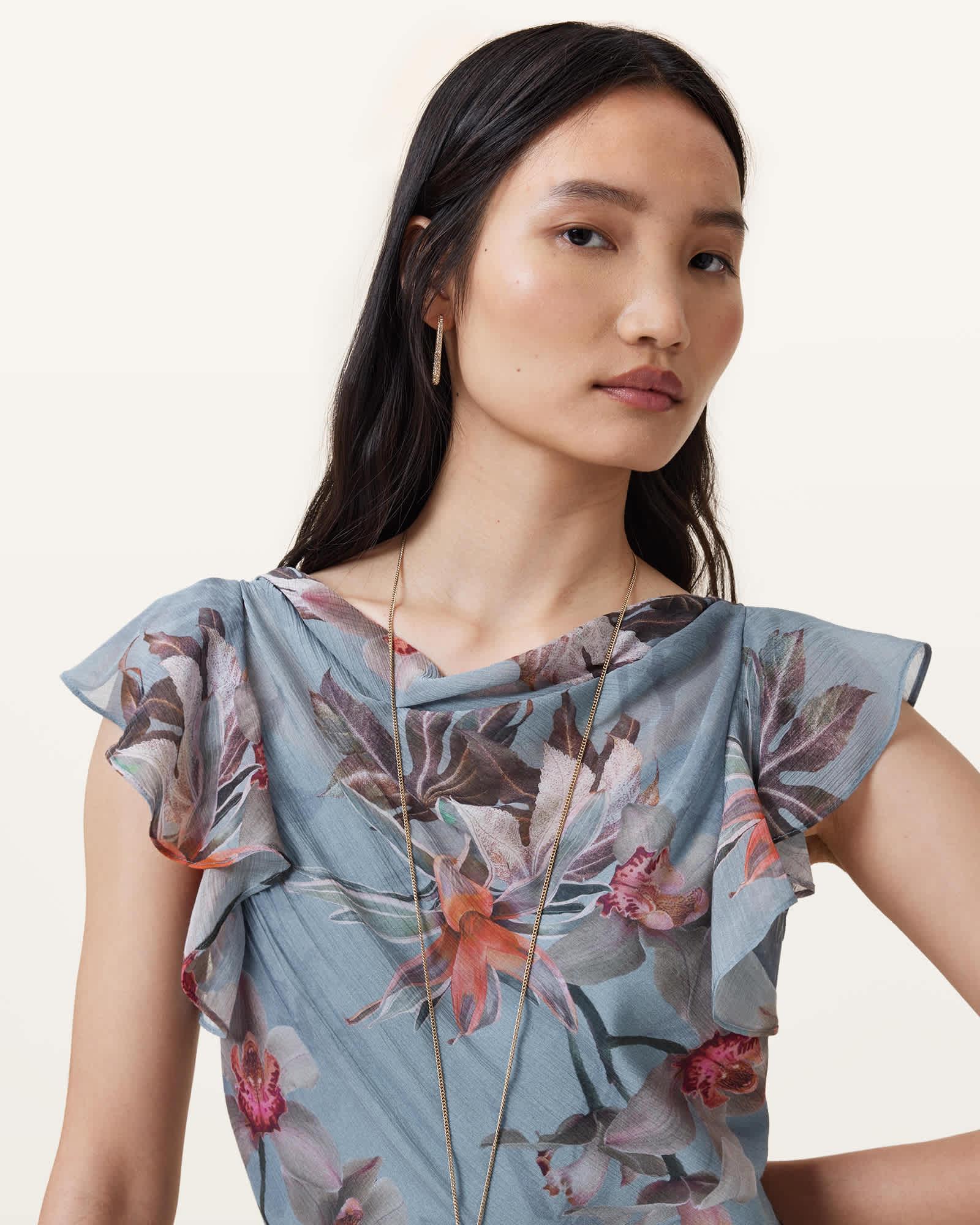 Flora Printed Maxi Dress Product Image