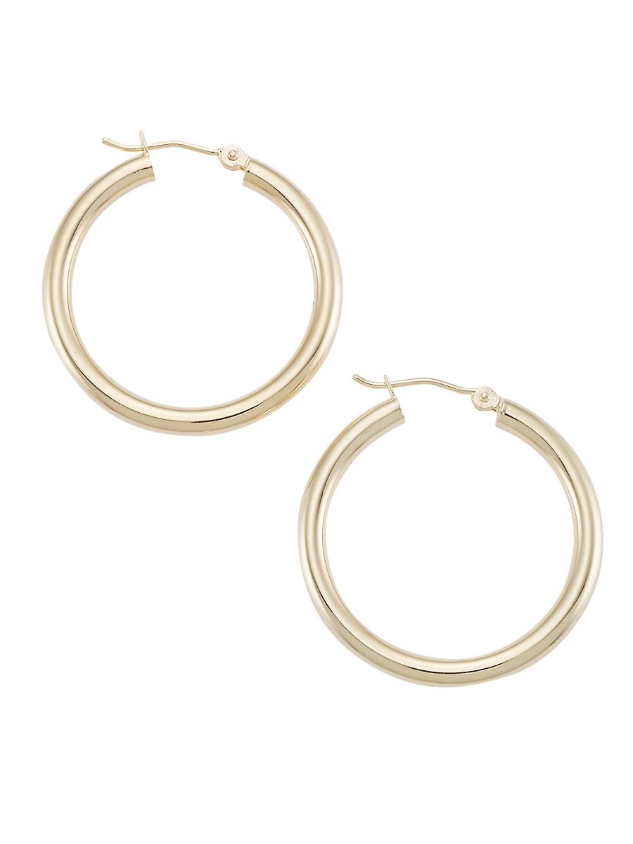Womens 14K Yellow Gold Hoop Earrings/1.96 x 3MM Product Image