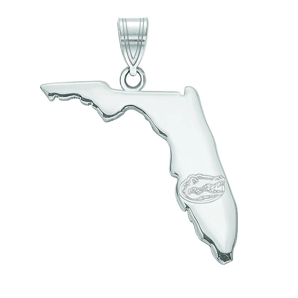 LogoArt Sterling Silver University of Florida State Pendant, Womens Product Image