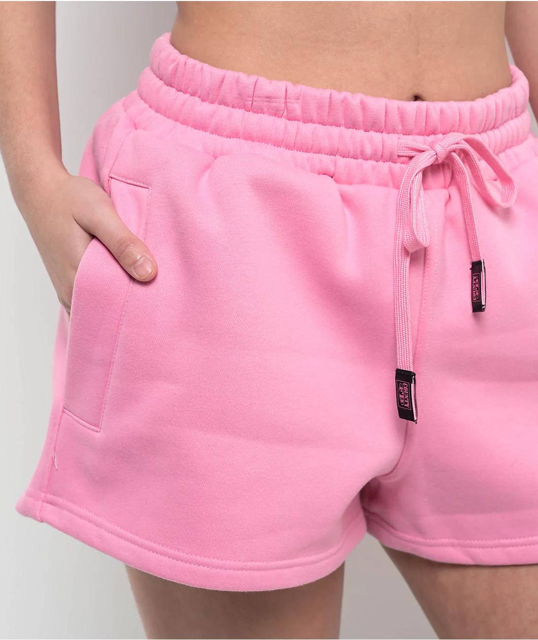 FB County Rhinestone Pink Sweat Shorts Product Image
