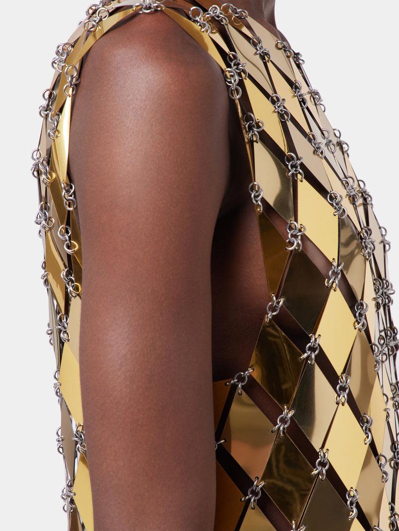 GOLD SHORT DRESS IN ASSEMBLY Product Image