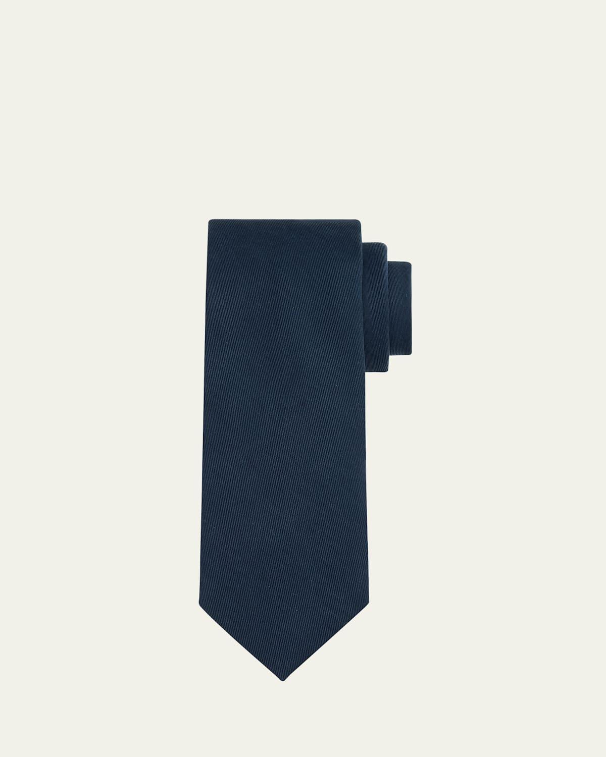 Mens Solid Silk Tie Product Image