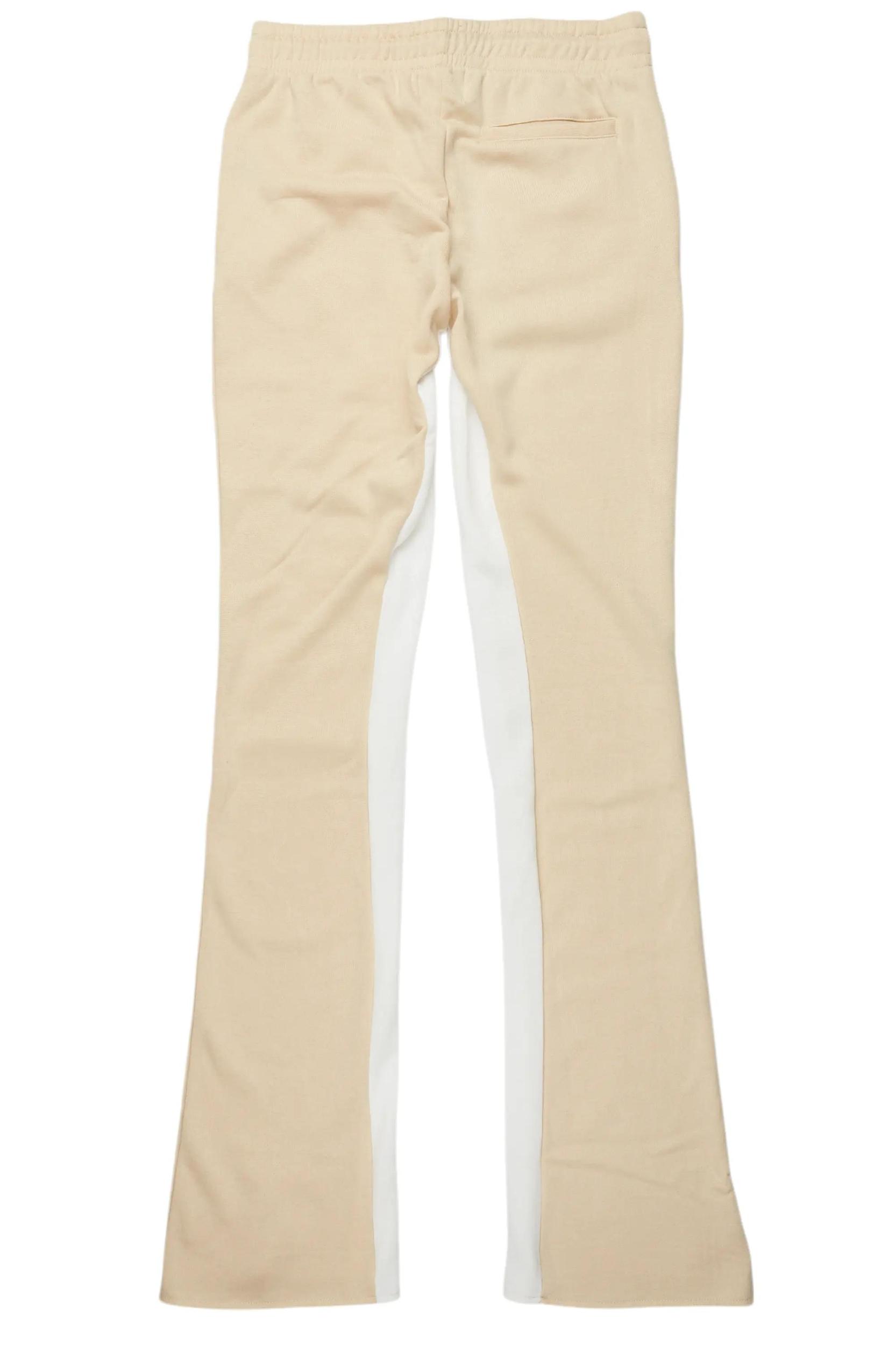 Uko Beige Stacked Baggy Track Pant Male Product Image