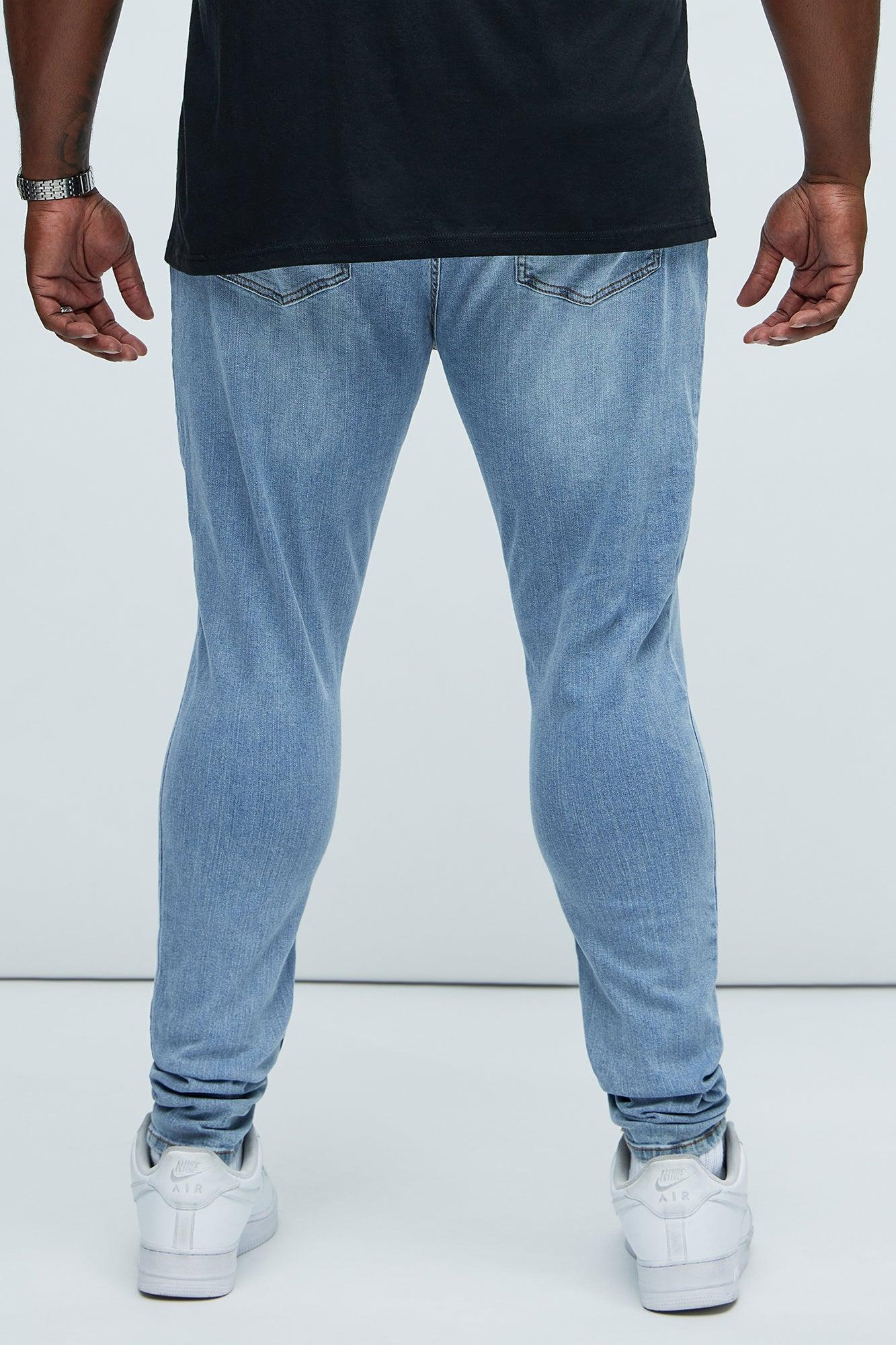 Cornell Stacked Skinny Jeans - Blue Wash Product Image