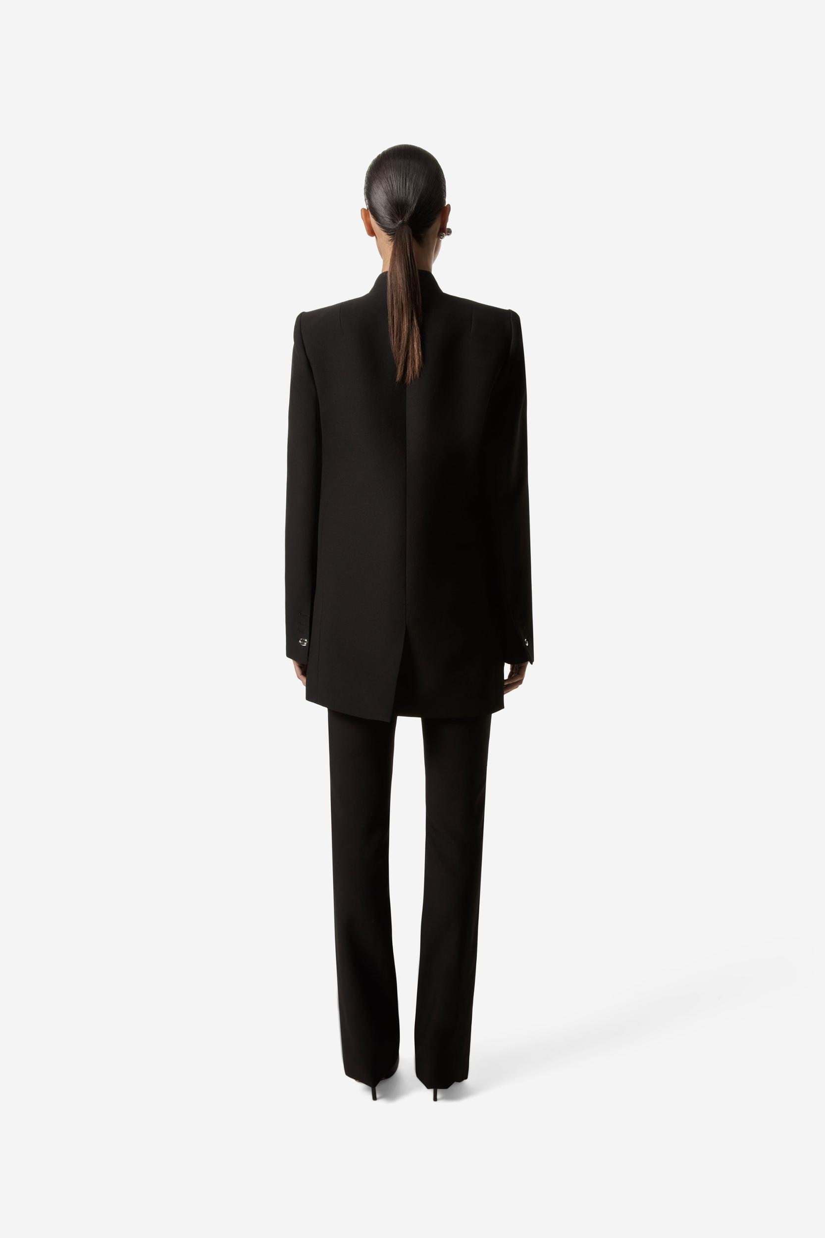 Long Trompe-L'Oeuil Tailored Jacket Product Image
