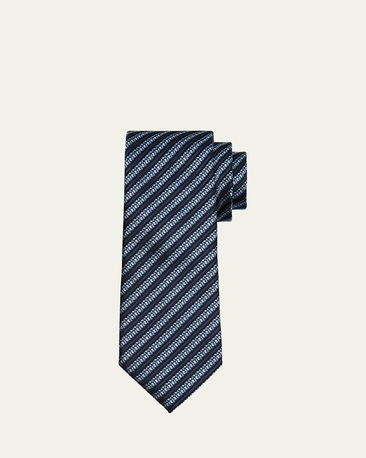 Mens Multi-Stripe Linen Tie Product Image