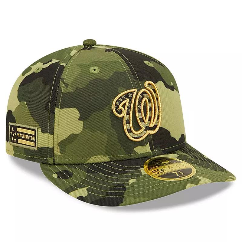 Men's New Era Camo Washington Nationals 2022 Armed Forces Day On-Field Low Profile 59FIFTY, Size: 7 1/8, Green Product Image