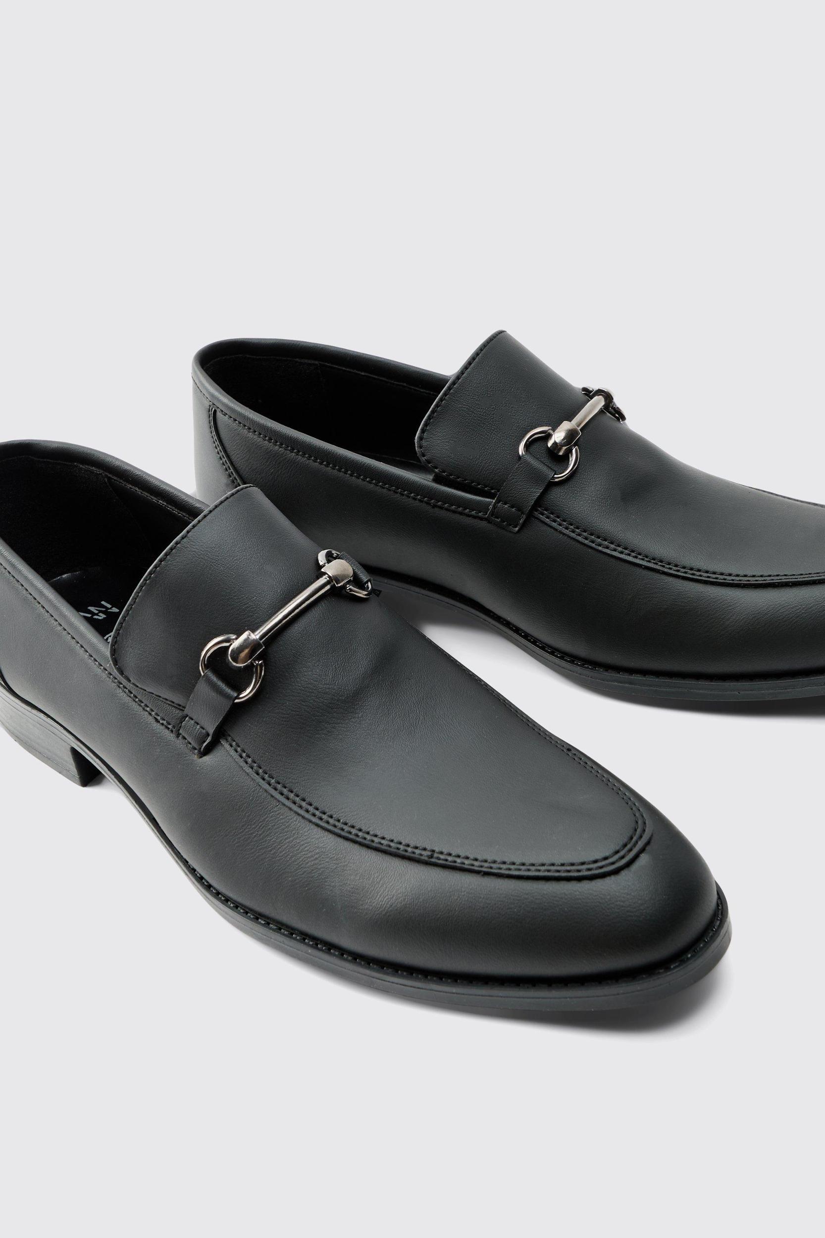 Faux Leather Suede snaffle loafer | boohooMAN USA Product Image