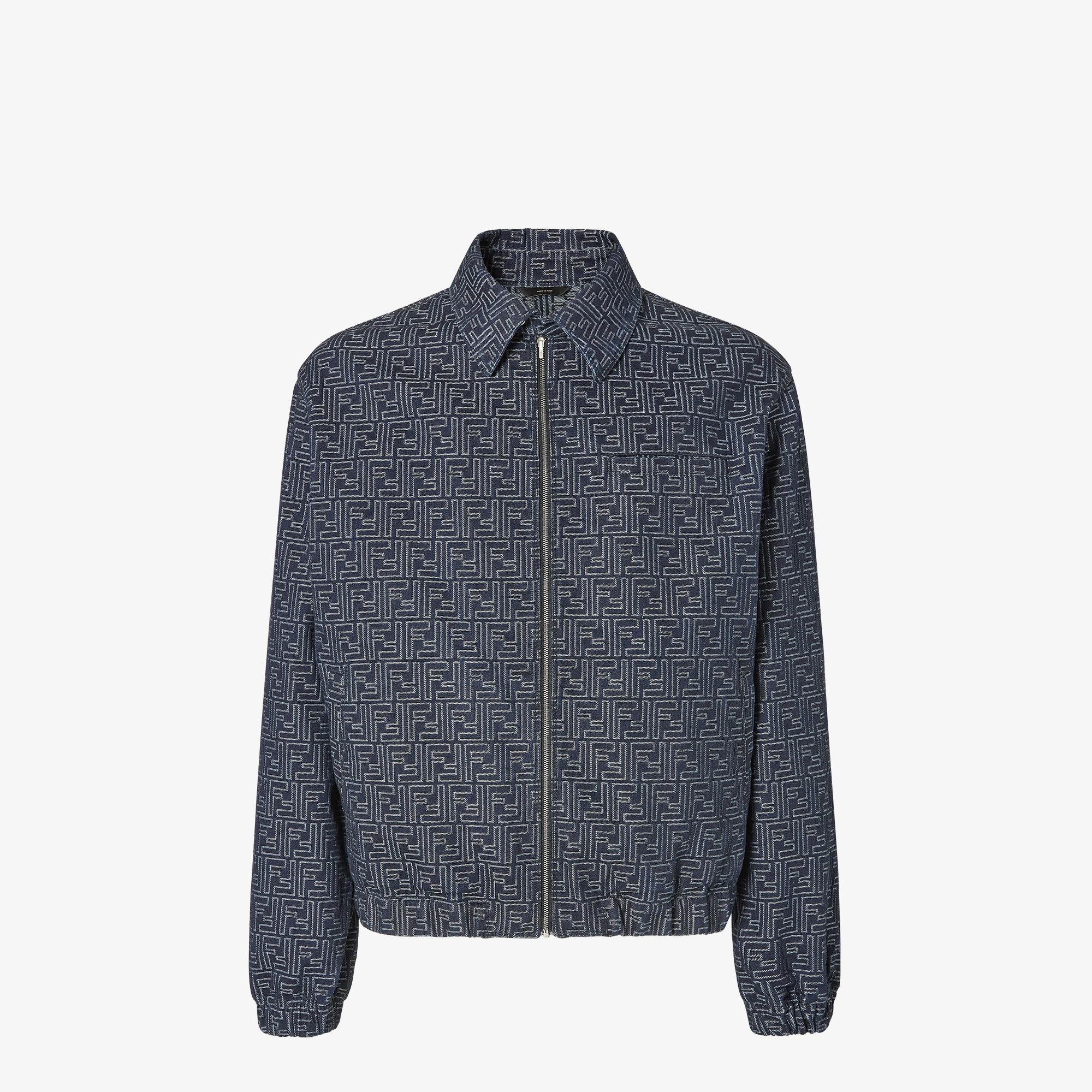 Jeans JacketBlue FF Jacquard denim jacket Product Image