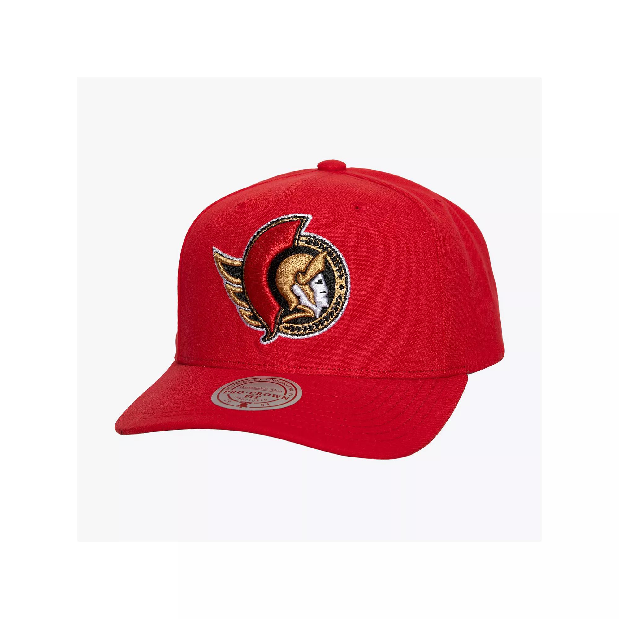 Men's Mitchell & Ness Red Ottawa Senators Core Team Ground Pro Adjustable Hat, Sen Red Product Image