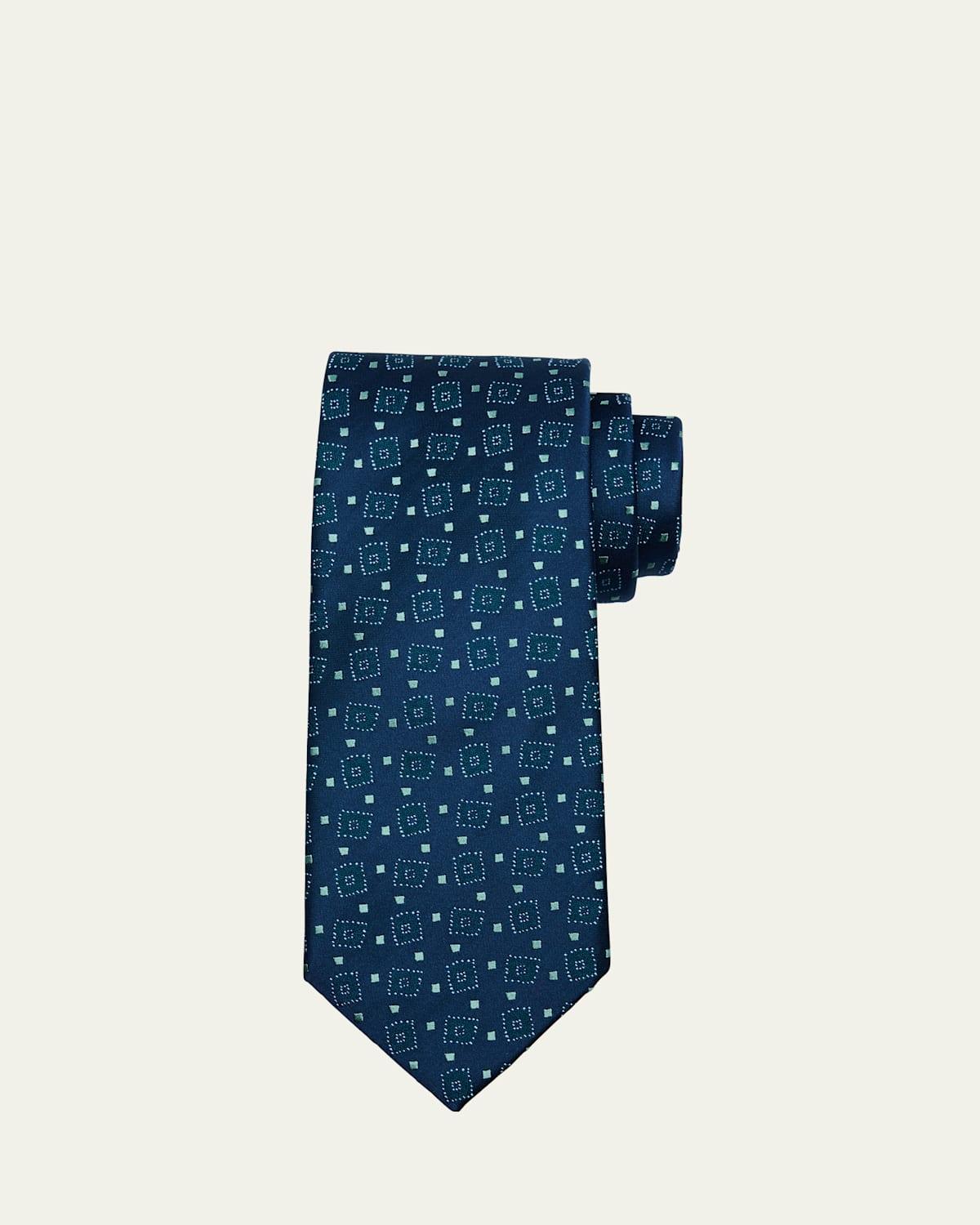 Mens Diamond-Woven Silk Tie Product Image