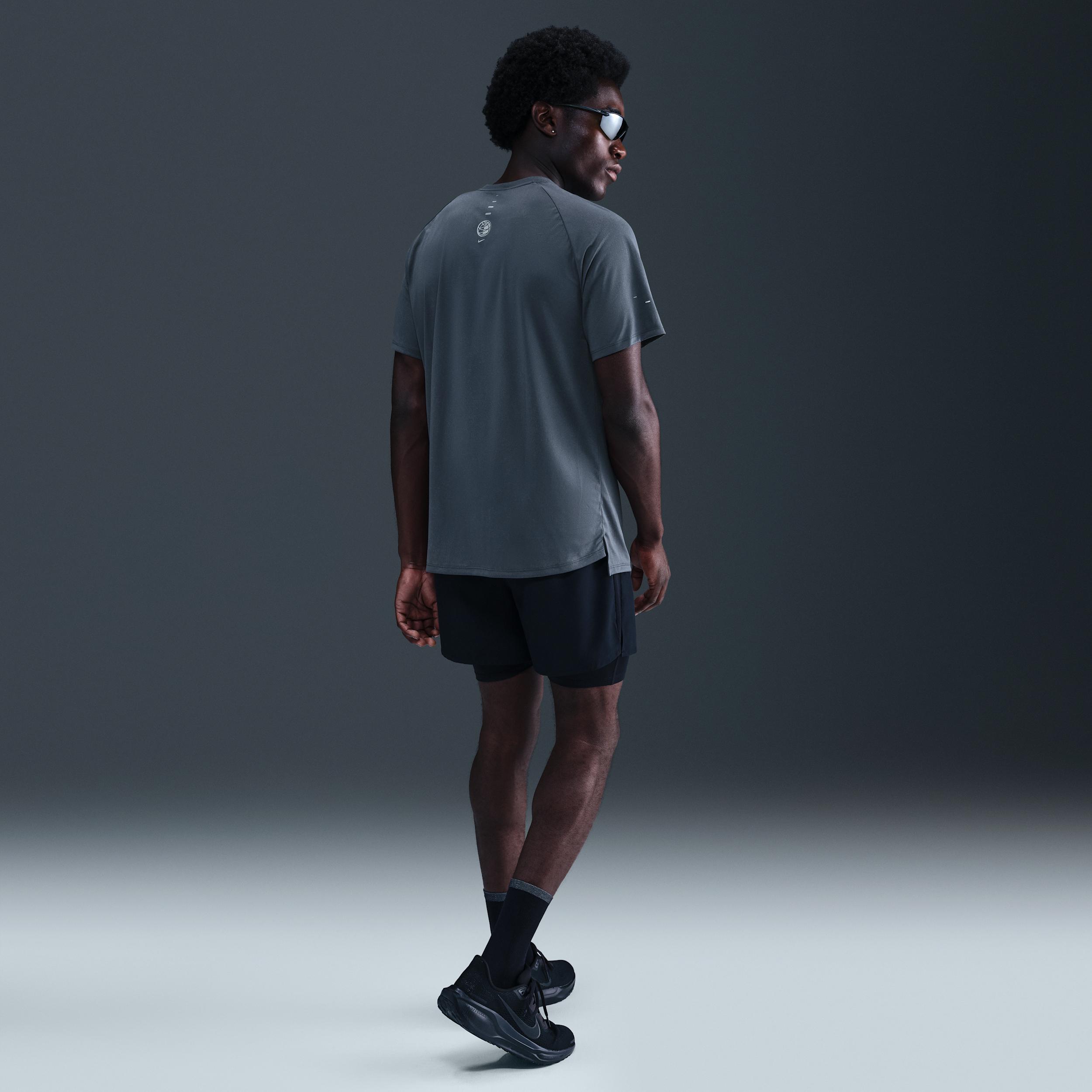 Nike Mens Stride Dri-FIT ADV Short-Sleeve Running Top with Reflective Accents | IH7495-437 Product Image