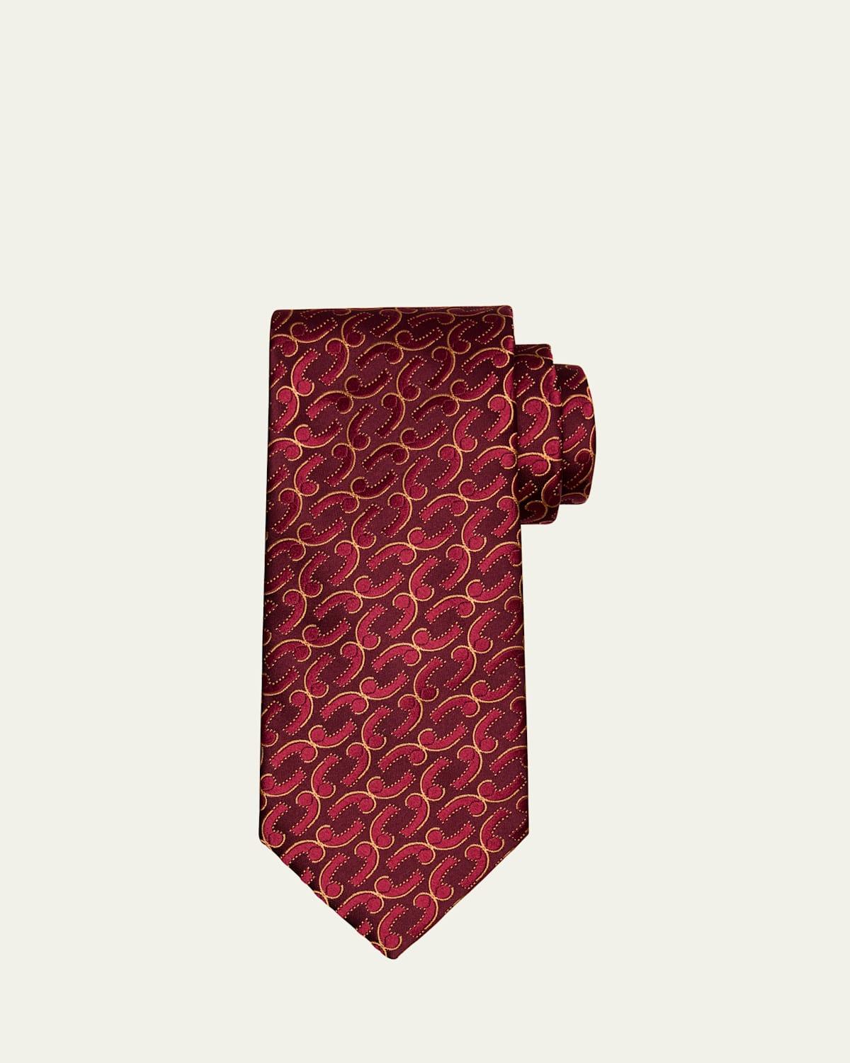 Mens Swirl Woven Silk Tie Product Image