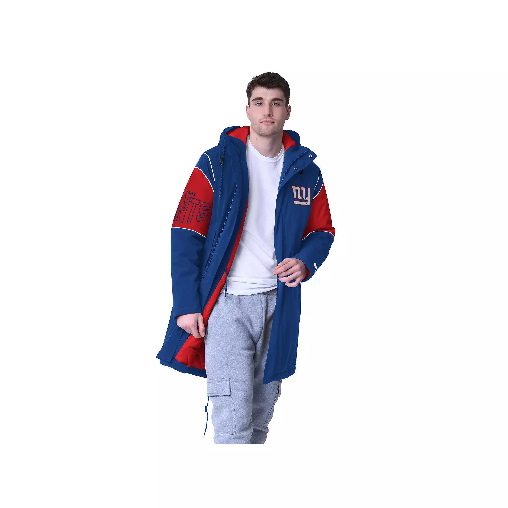 Men's Starter  Royal New York Giants Dynasty Polyfill Stadium Full-Zip Jacket, Size: Medium, Blue Product Image