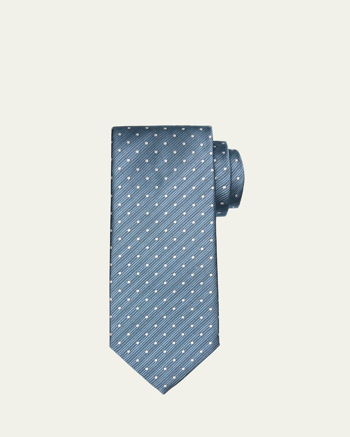 Mens Micro-Dot Silk Tie Product Image