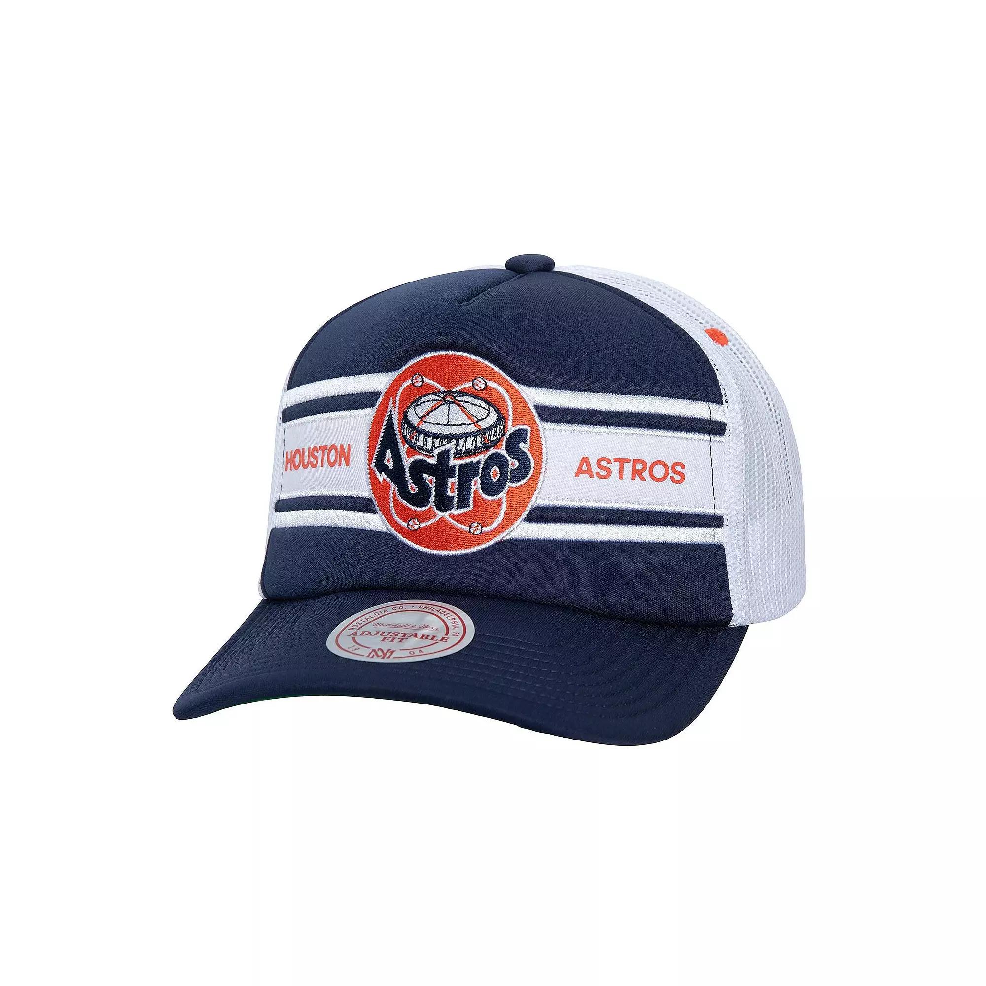 Men's   Navy Houston Astros Sideline Trucker Adjustable Hat, Blue Product Image