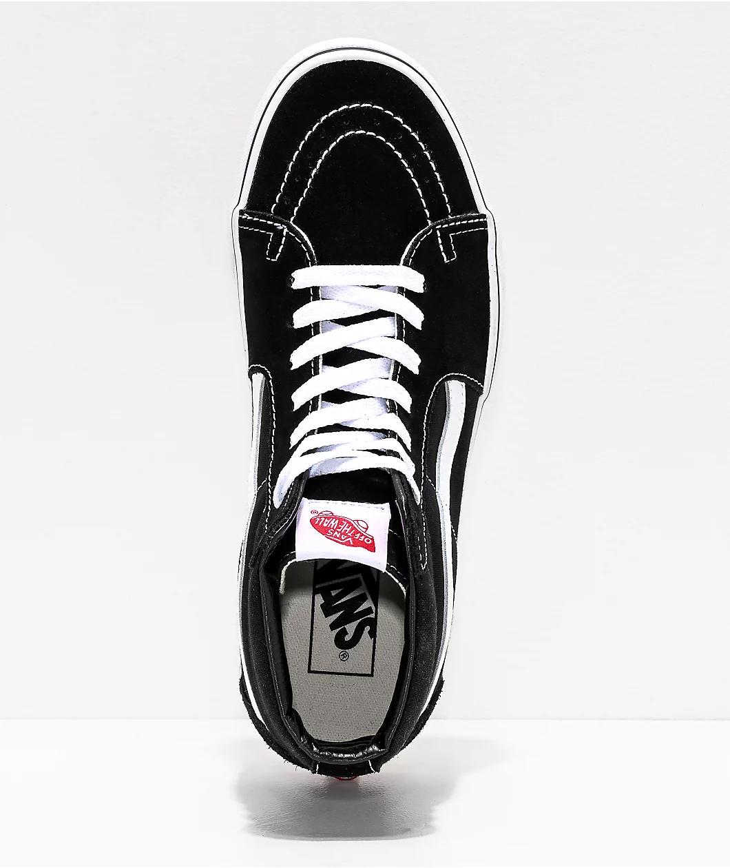 Vans Sk8-Hi Black & White Skate Shoes Product Image