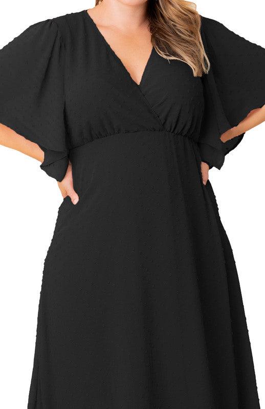 Carmella Flutter Sleeve Gown - Plus Product Image