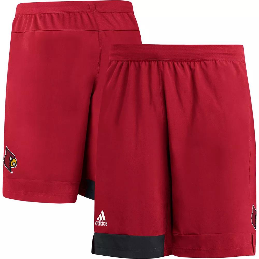 Men's adidas Red Louisville Cardinals Training Shorts, Size: Small Product Image