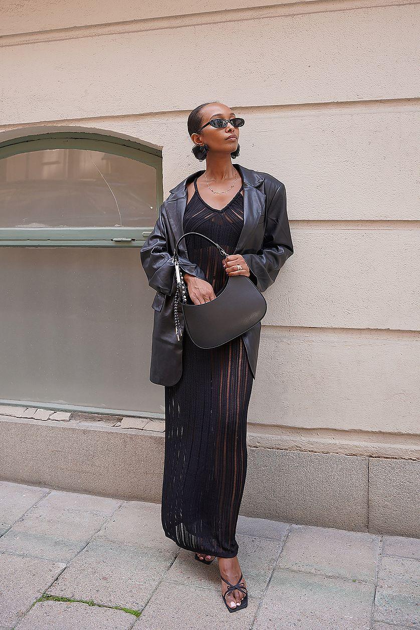 Distressed Knitted Maxi Dress Product Image