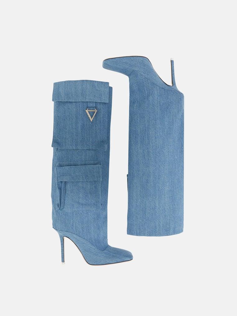 ATTICO Light Blue Fabric Boots Product Image