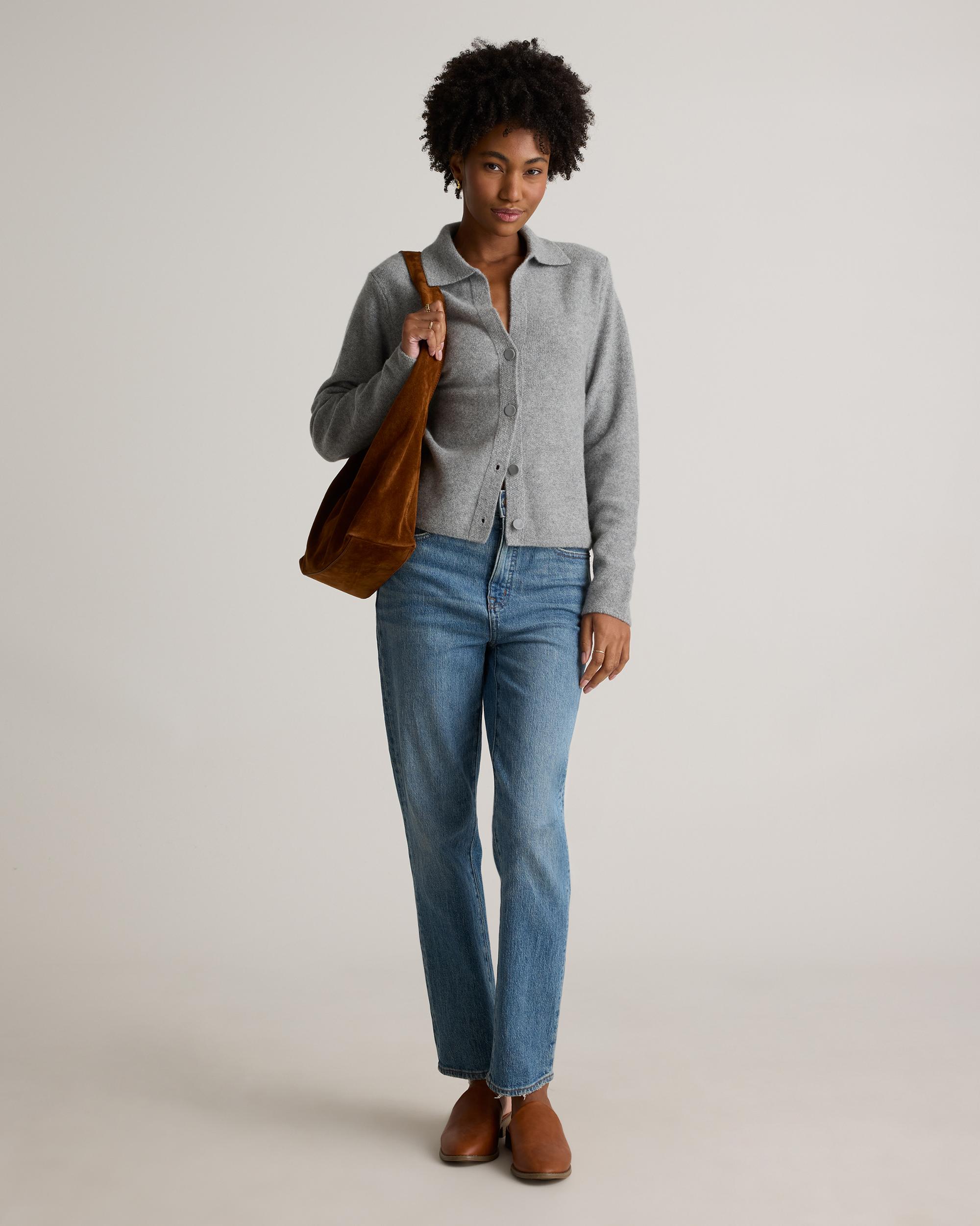 Quince | Women's Mongolian Cashmere Collared Cardigan Sweater Size XS Product Image