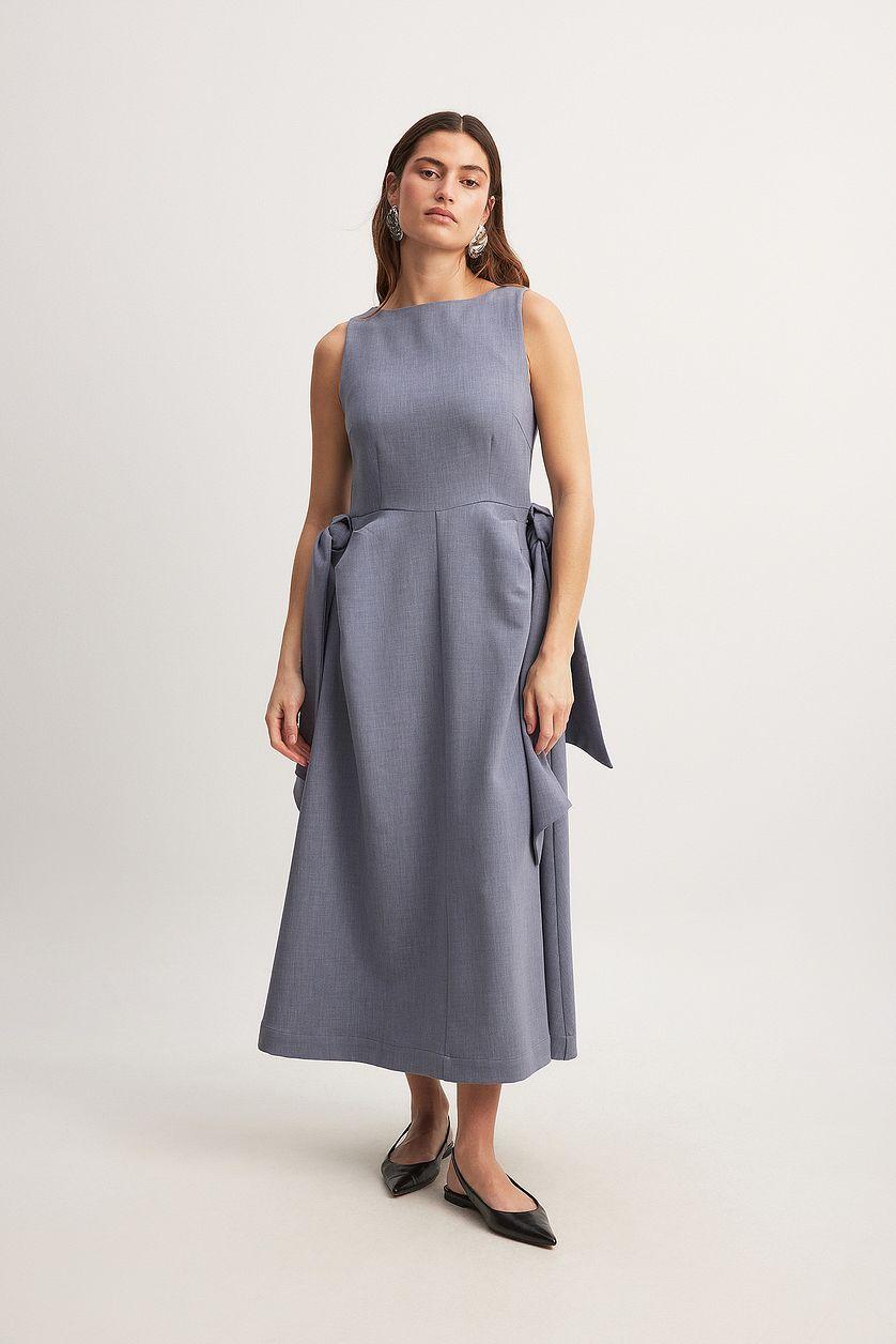 Tie Waist Detail Midi Dress Product Image