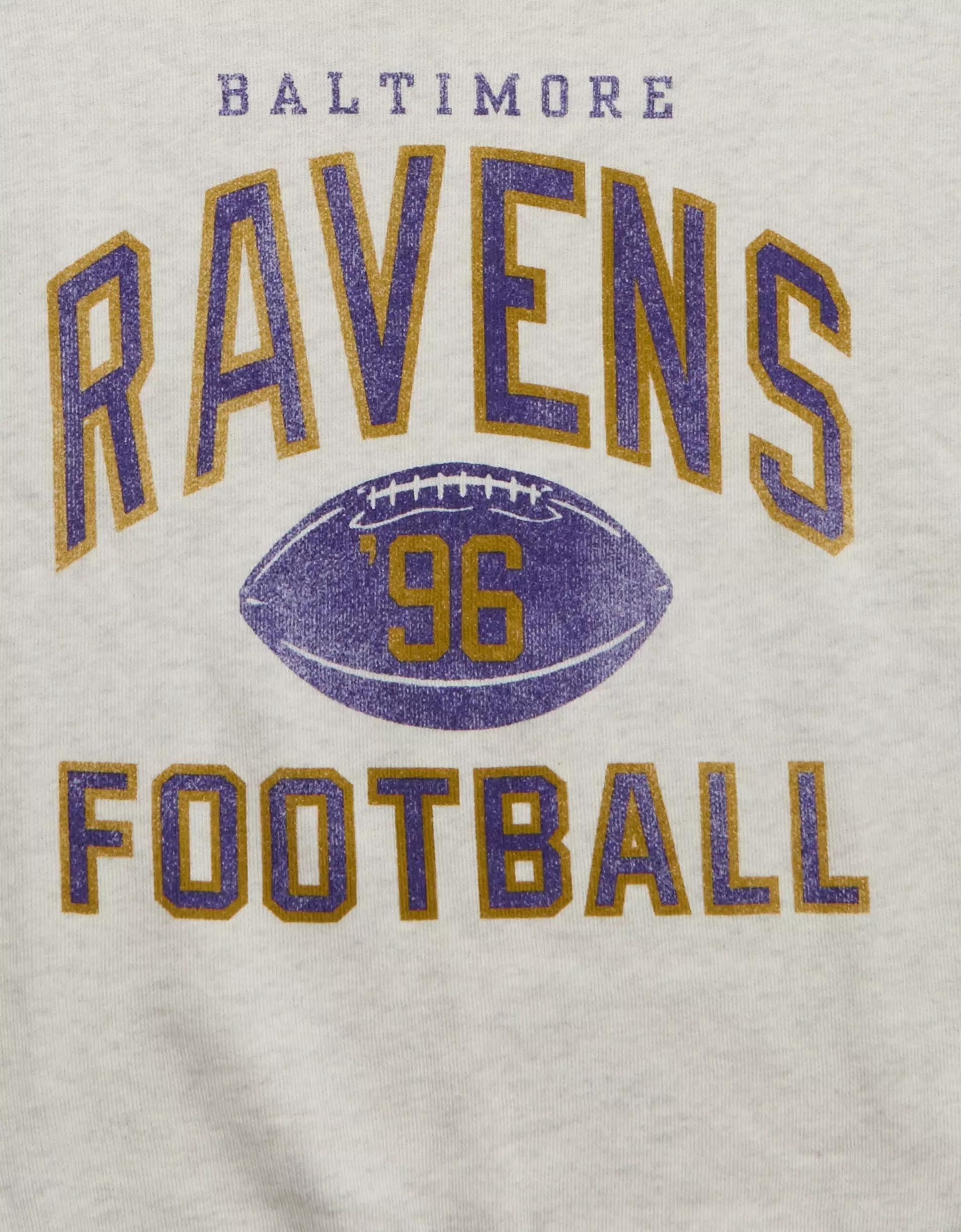 AE NFL Baltimore Ravens Graphic Relaxed Fit Sweatshirt Product Image
