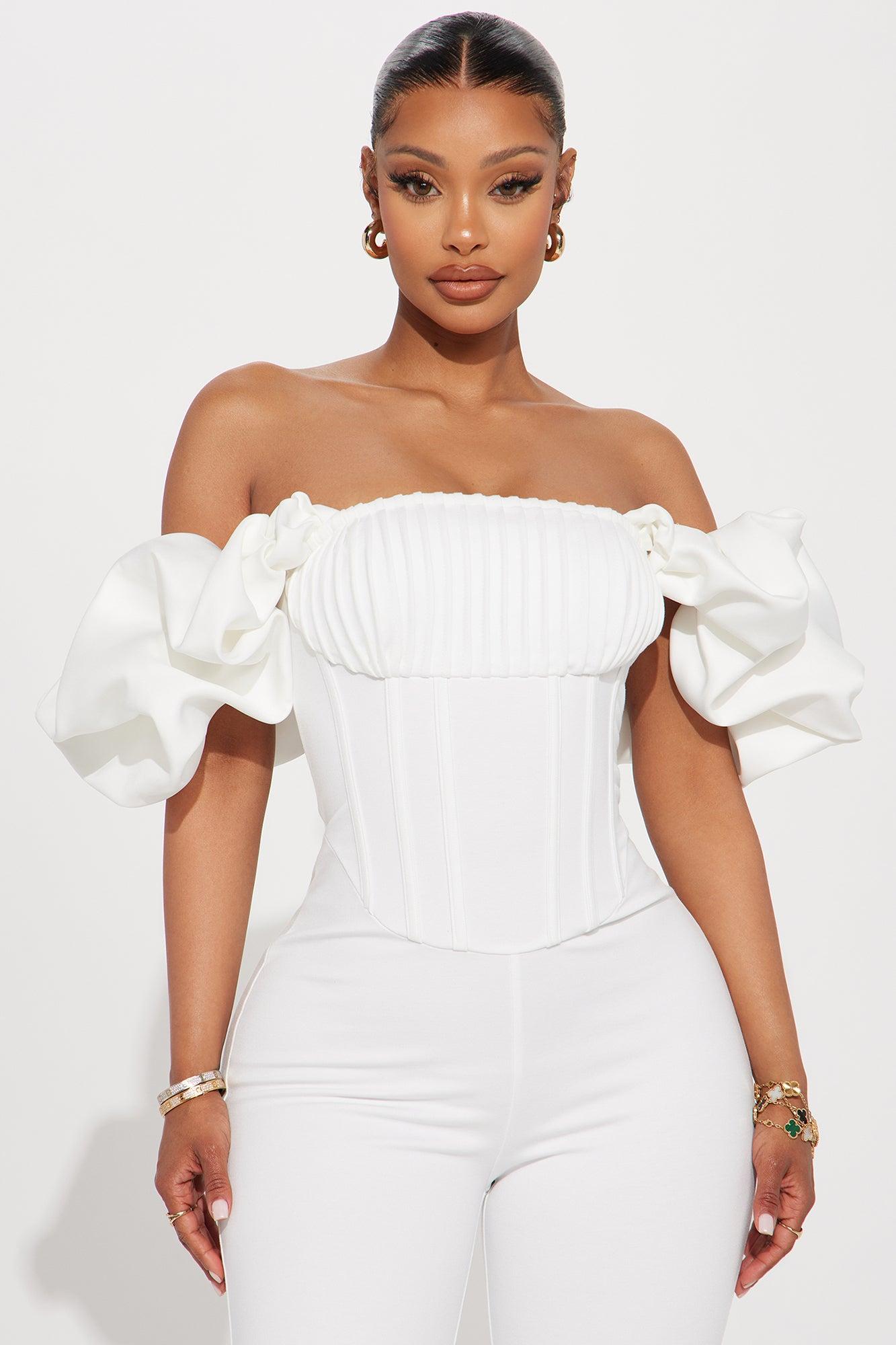 Dreaming In Ruffles Jumpsuit  - White Product Image