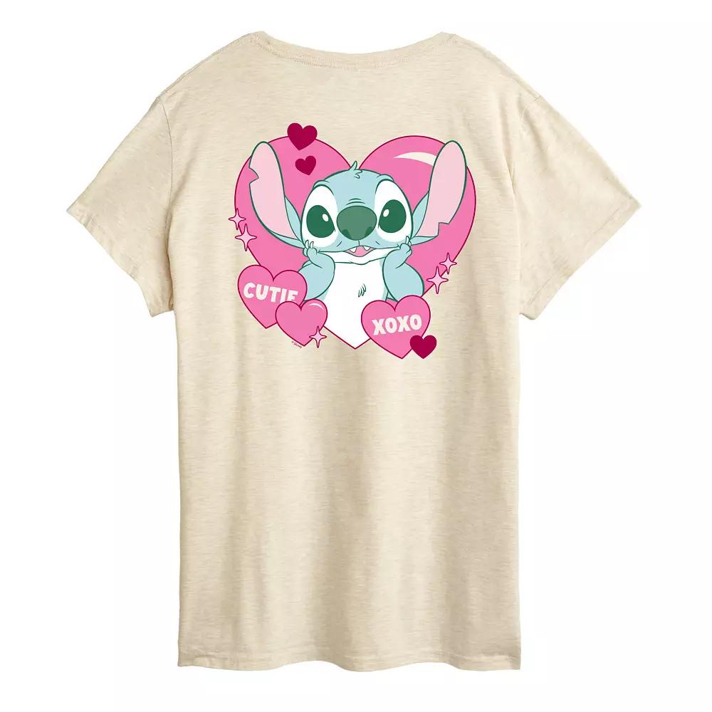 Disney's Lilo & Stitch Women's Heart XOXO Graphic Tee,  Product Image