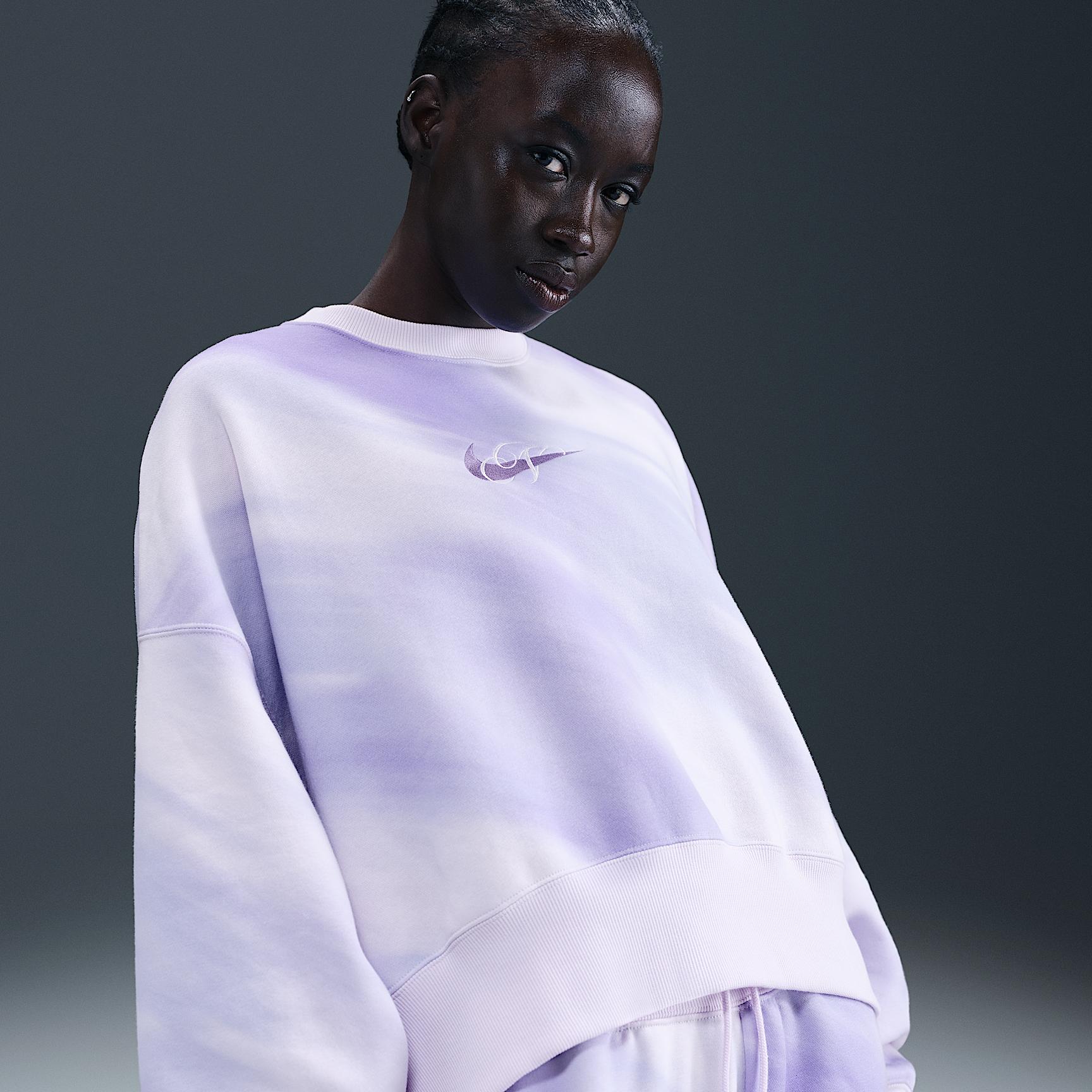 Womens Nike Sportswear Phoenix Fleece Oversized Crew-Neck Sweatshirt | IH7761-516 Product Image