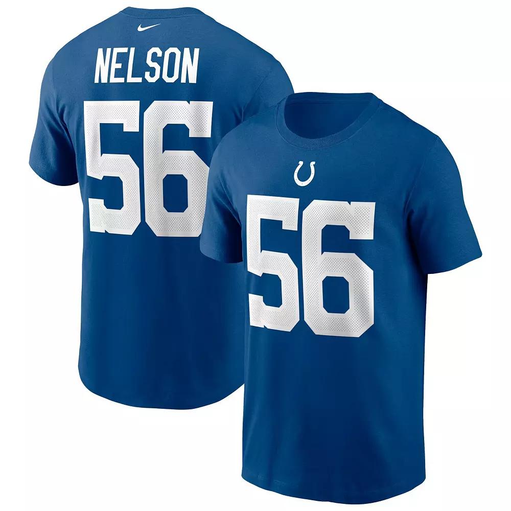Mens Nike Quenton Nelson Royal Indianapolis Colts Name & Number T-Shirt Product Image