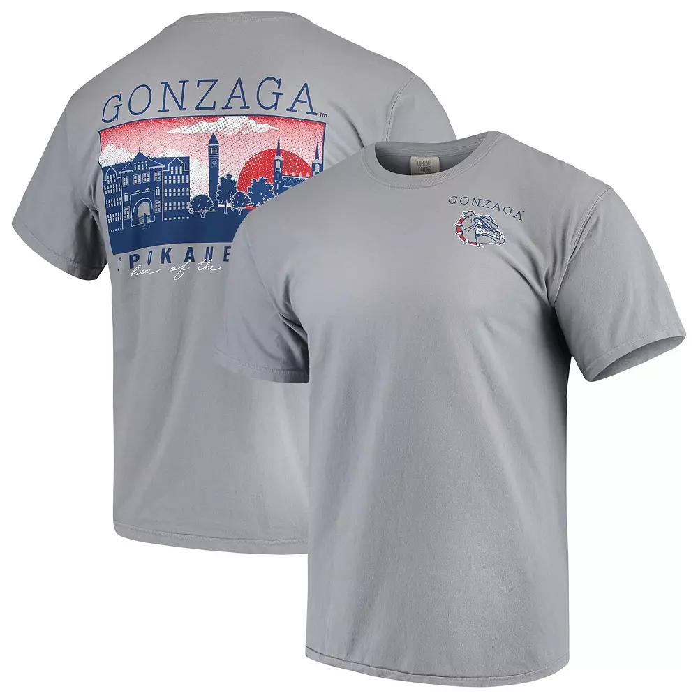 Men's Gray Gonzaga Bulldogs Team Comfort Colors Campus Scenery T-Shirt, Size: XL, Zag Grey Product Image