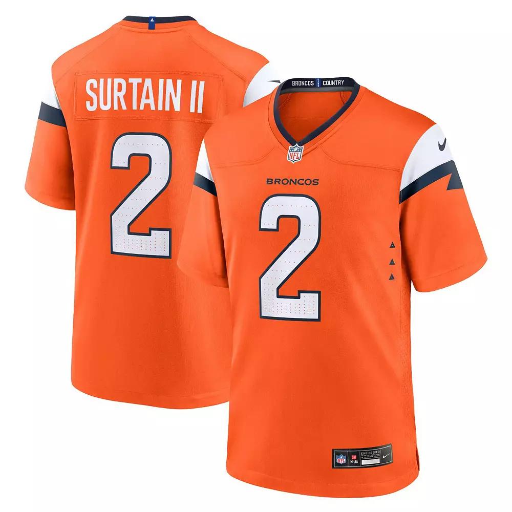Patrick Surtain II Denver Broncos Nike Mens NFL Game Football Jersey | 67NM0B8L8WF-PZ1 Product Image