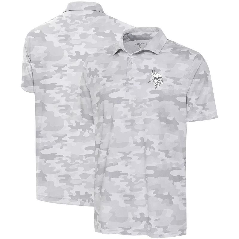 Men's Antigua White San Francisco 49ers Anthracite Logo Collide Polo,  Product Image