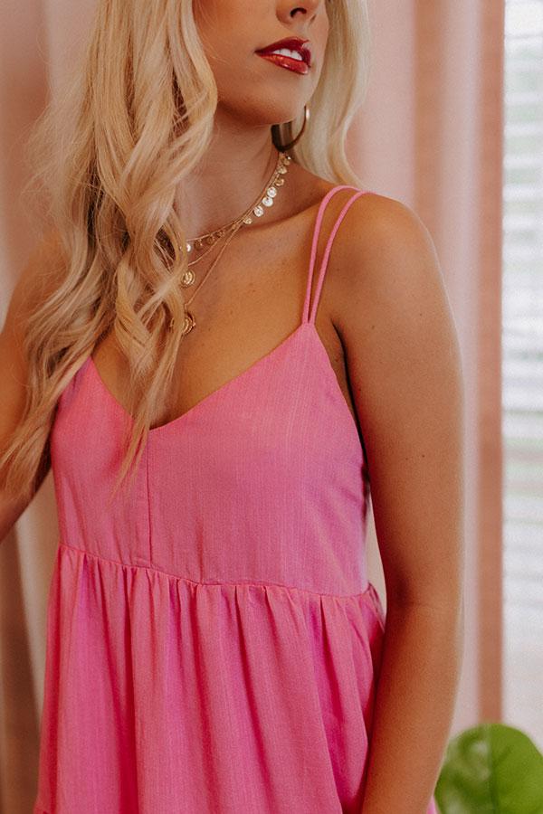 Lucky Day Babydoll Dress In Pink Product Image