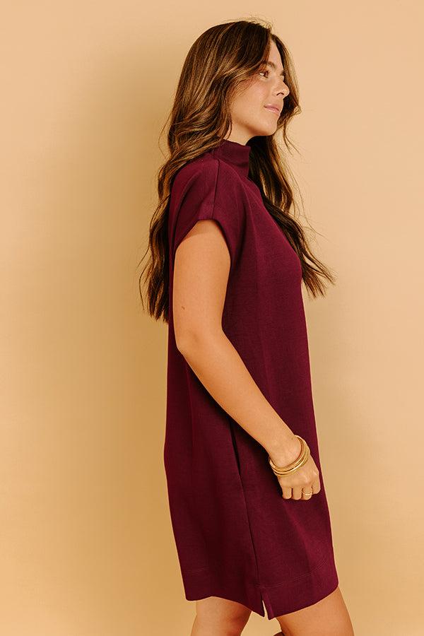 City Sleek Mini Dress in Windsor Wine Product Image