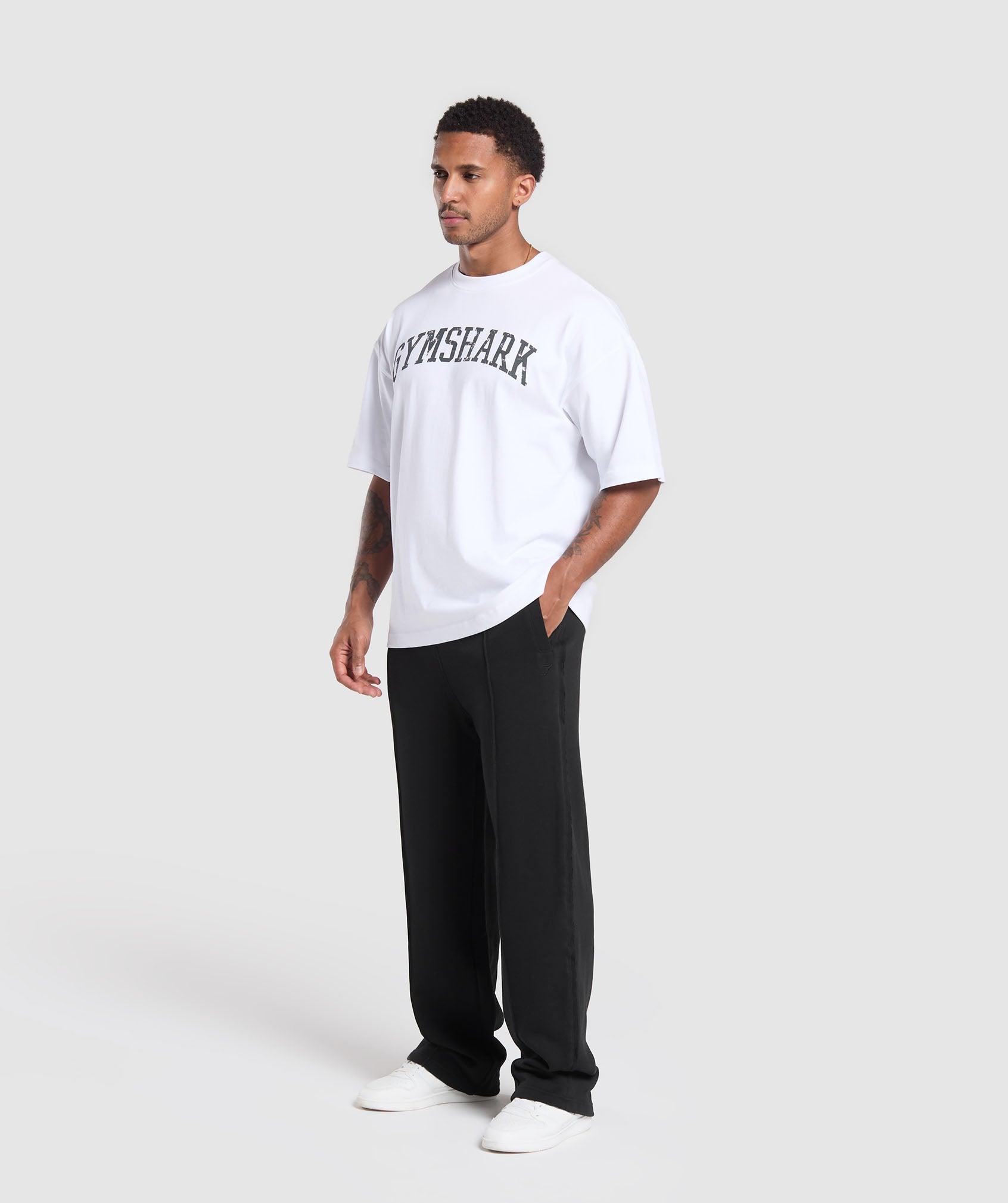 Gymshark Wide Leg Pants - Black Male Product Image