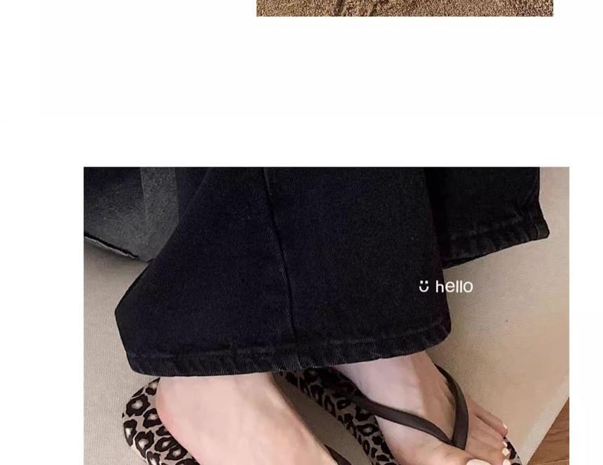 Leopard Print Flip-Flops Product Image