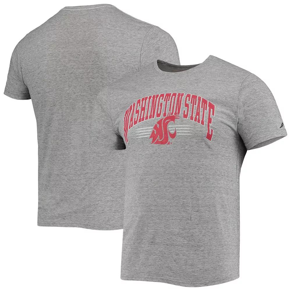 Men's League Collegiate Wear Heathered Gray Washington State Cougars Upperclassman Reclaim Recycled Jersey T-Shirt,  Product Image